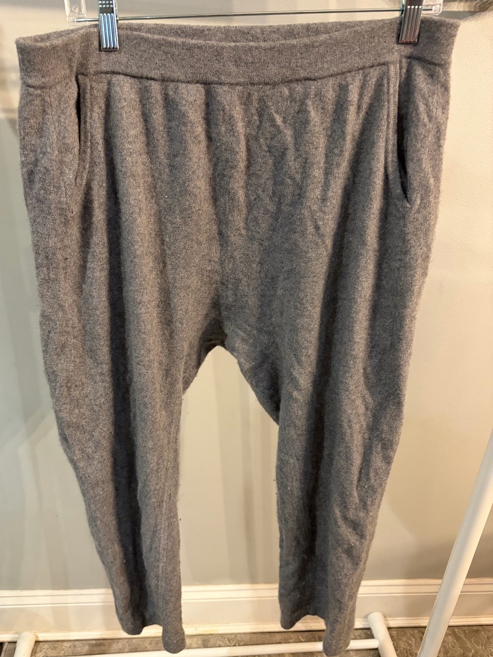 Eileen Fisher Recycled Cashmere Wool Gray Jogger Lounge Pants Size Small